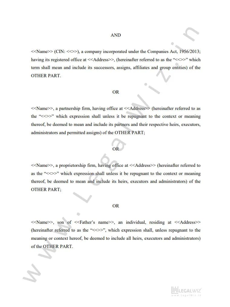 Sample third-party NDA, page 2 of 7