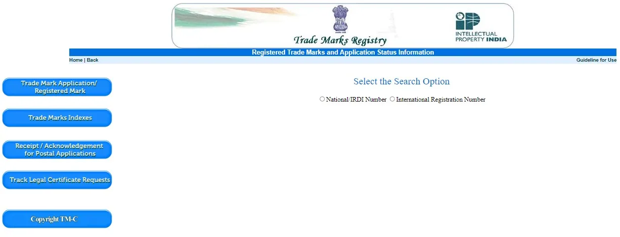 Option Selection or viewing status