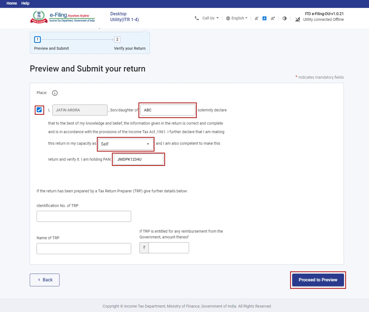 Submit your ITR