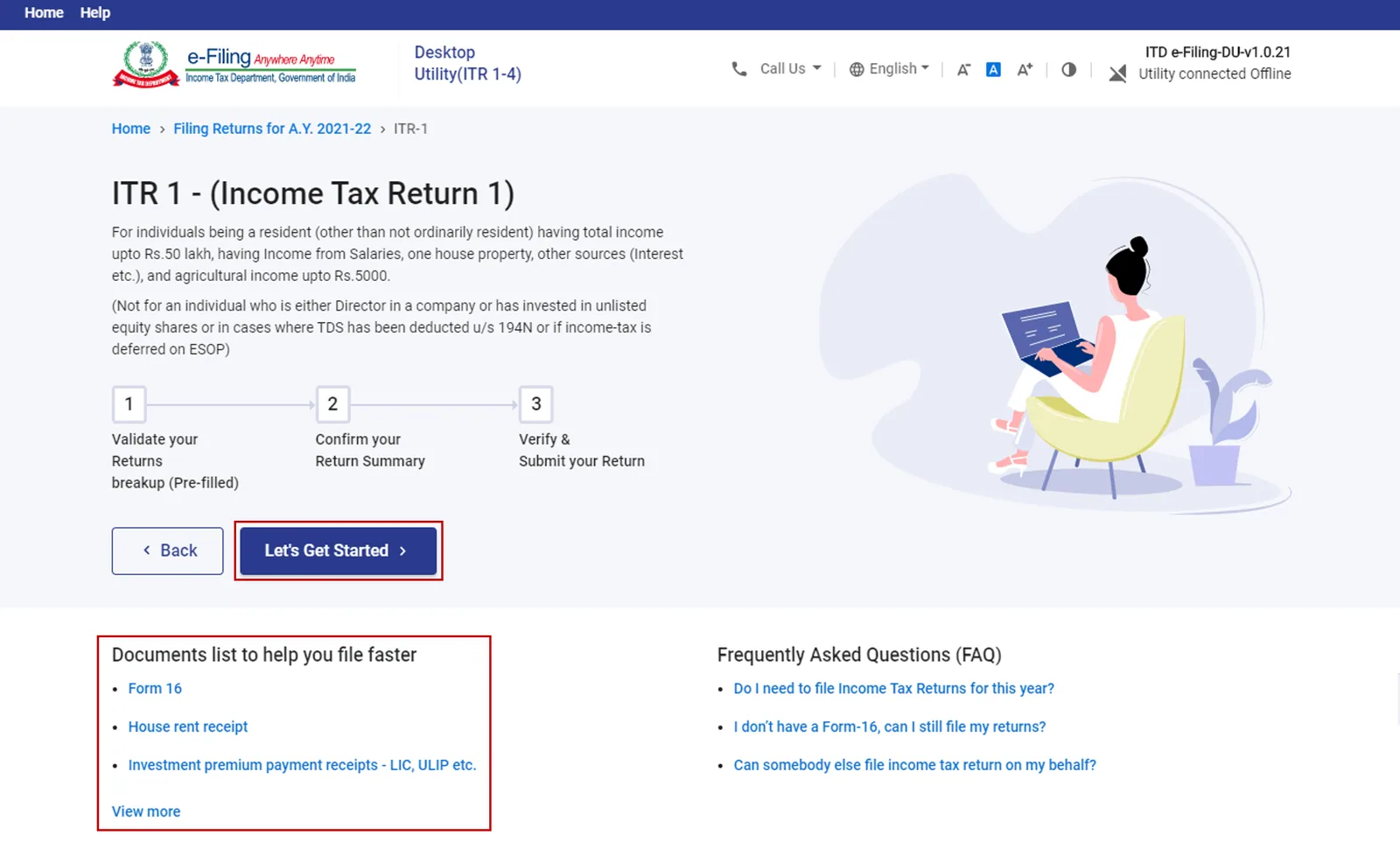 Start filing ITR