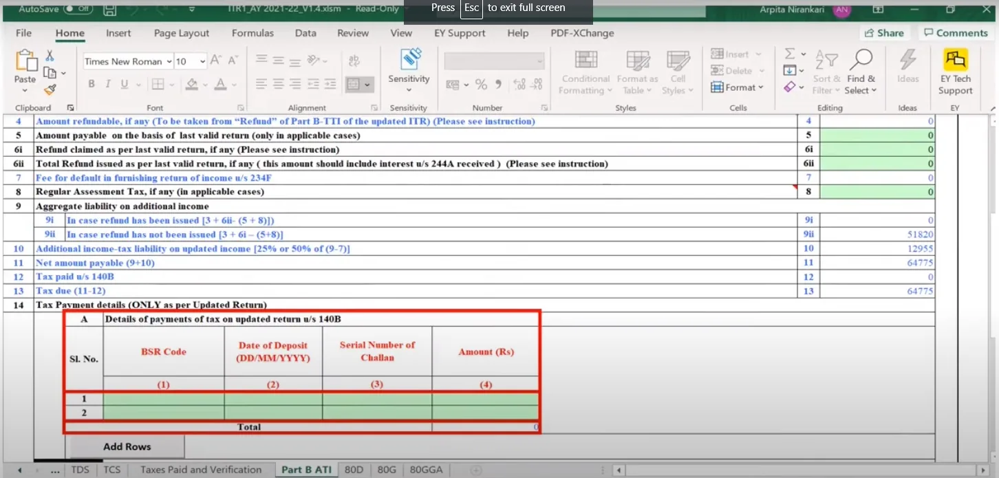 itr u online filing step 3