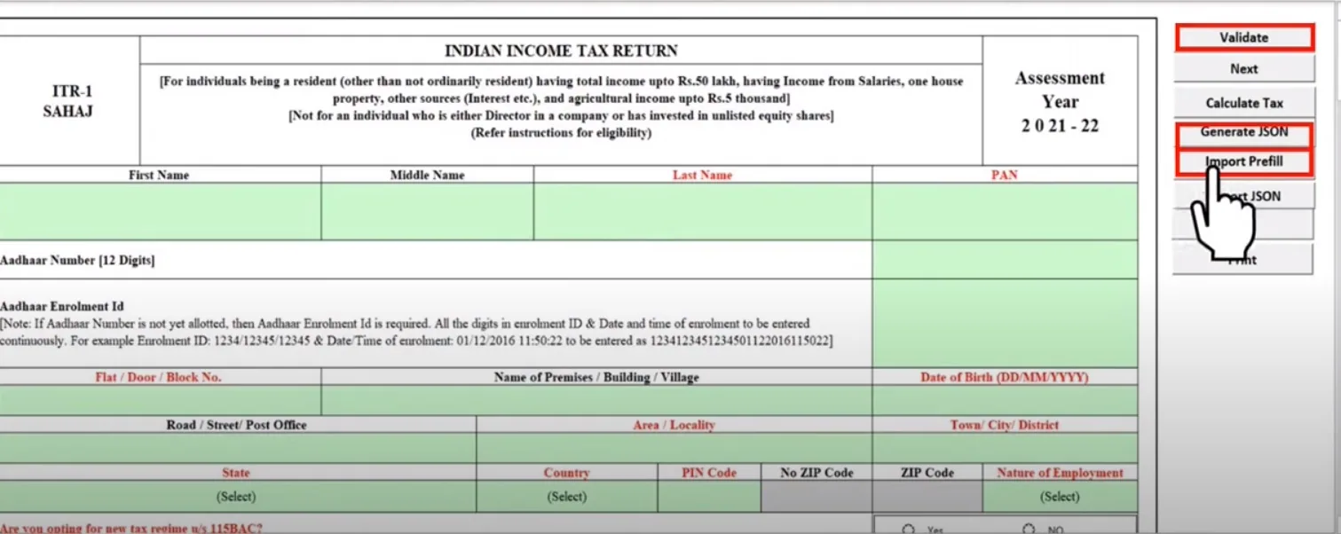 Step 2 to file updated income tax return