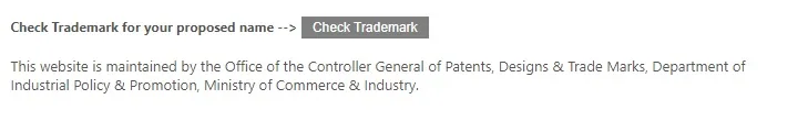 trademark search for company name search
