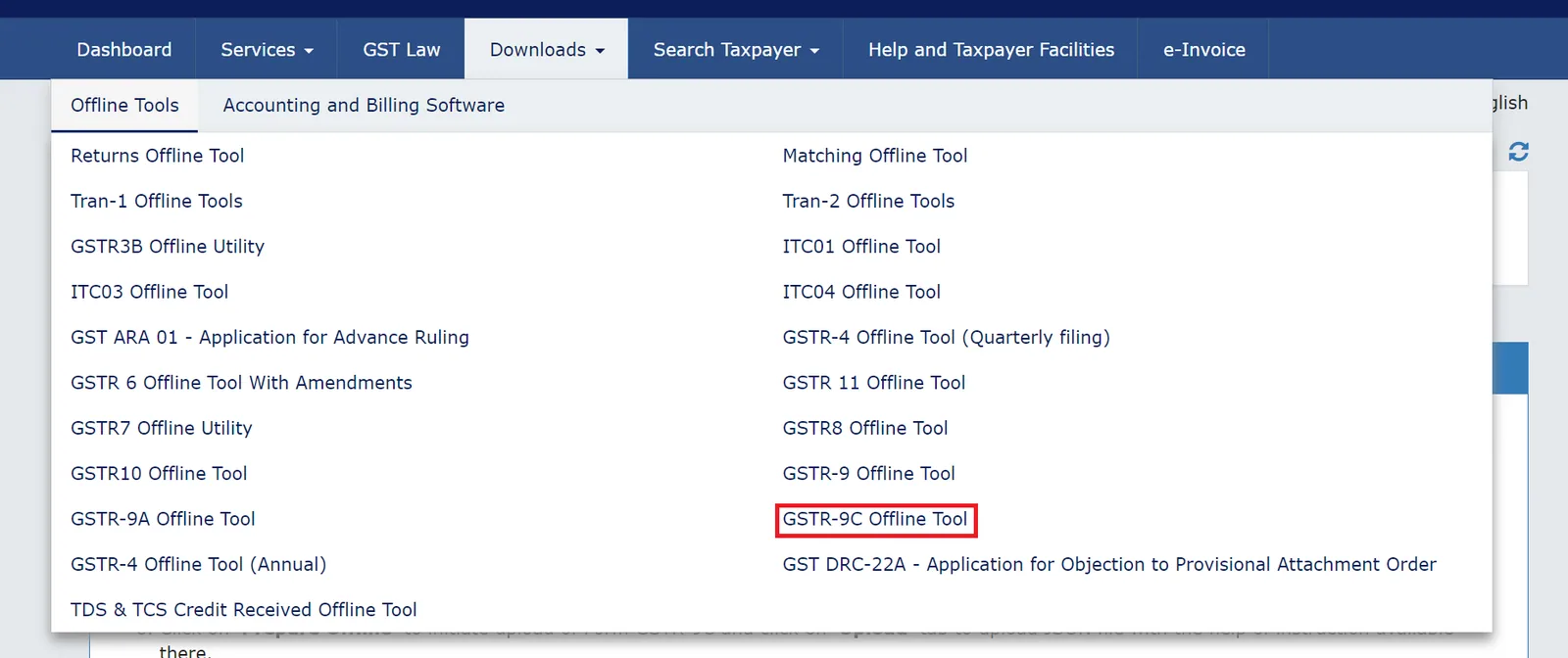 Download GSTR-9C offline utility