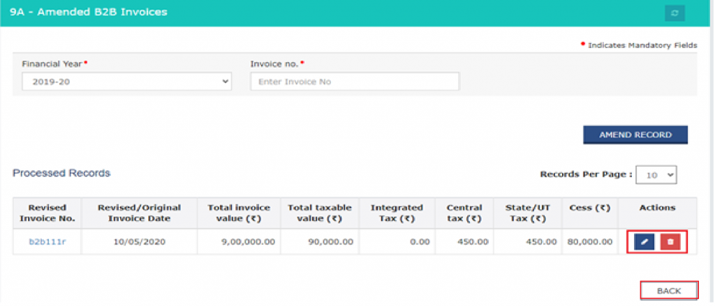 Amending gstr-1 data