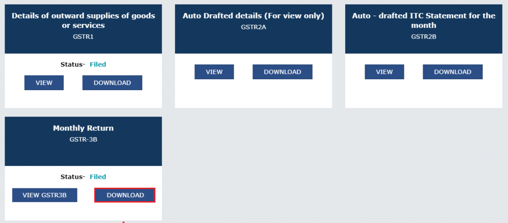 Download GSTR 3B