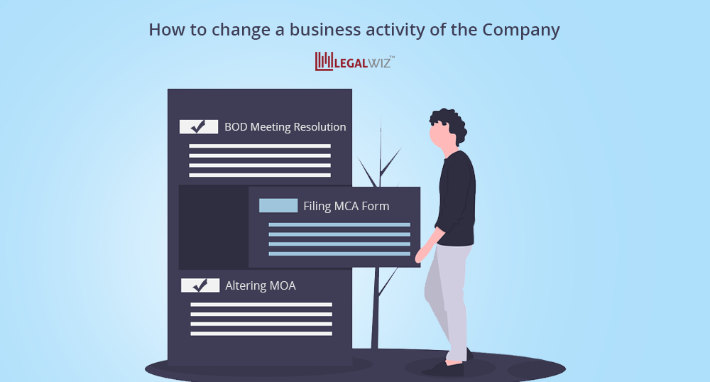 change in a business activity