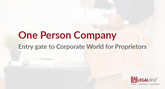 Incorporation of One Person Company