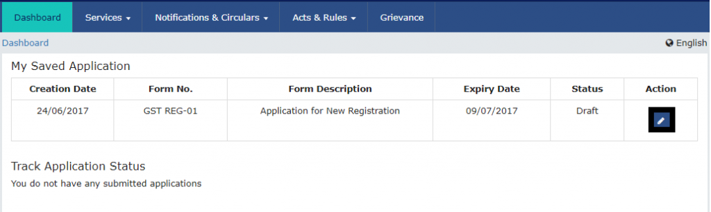 GST Saved Application