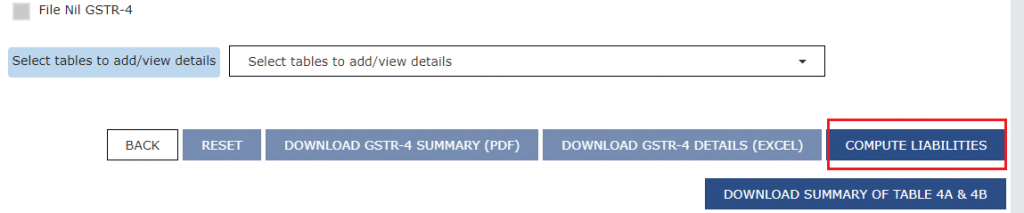 Computing Liabilities for GSTR-4