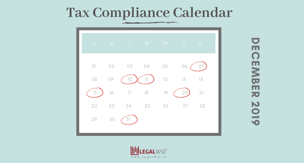 Compliance Calendar for December 2019