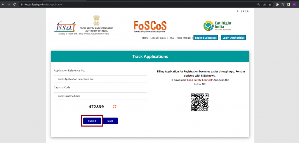 Submit FoSCoS track application