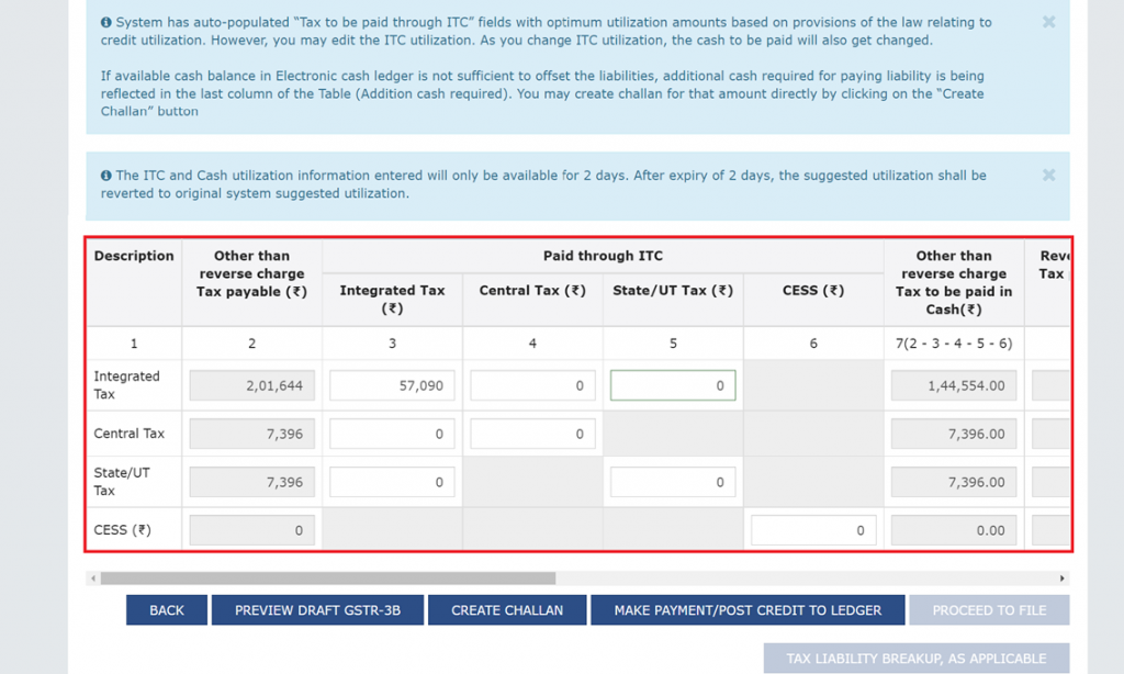  GST Return Payment Ledger