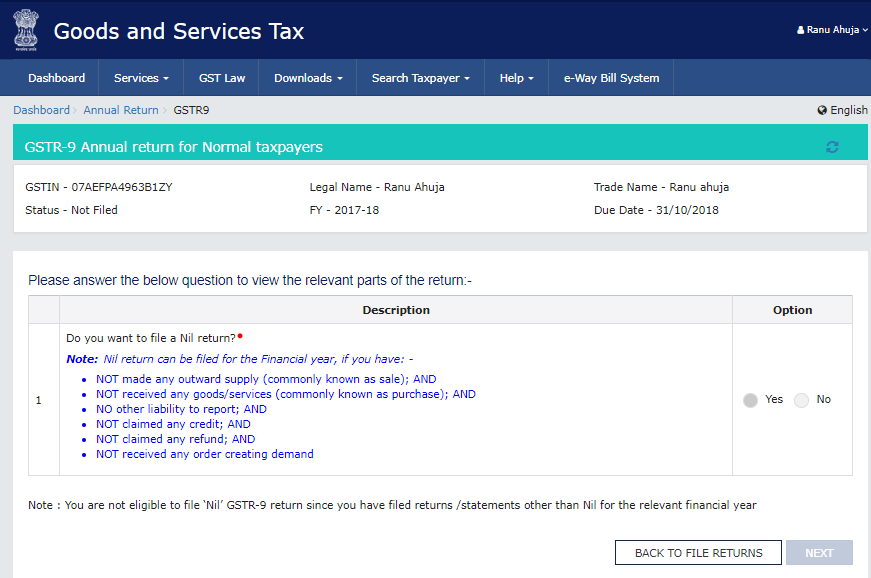 File Nil return yes or no