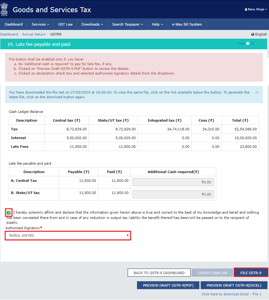 File GSTR 9 