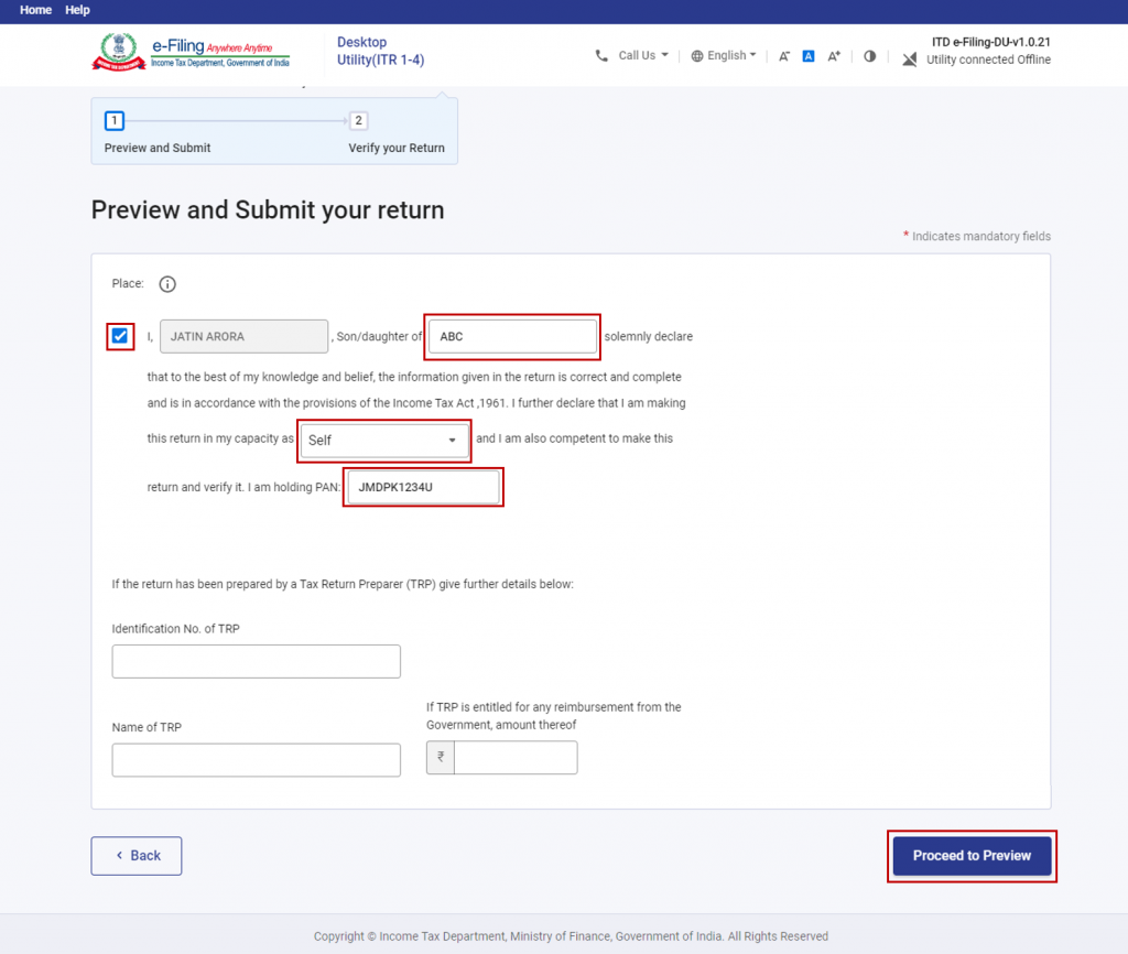 Submit your ITR