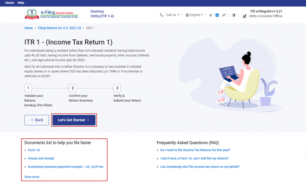 Start filing ITR 