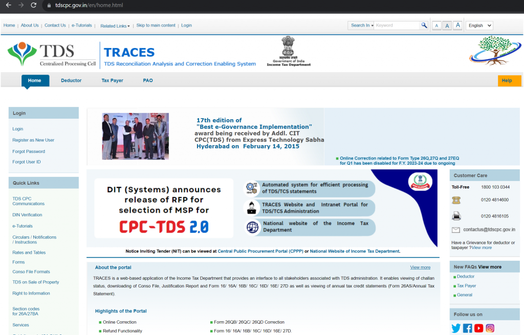 TRACES Portal