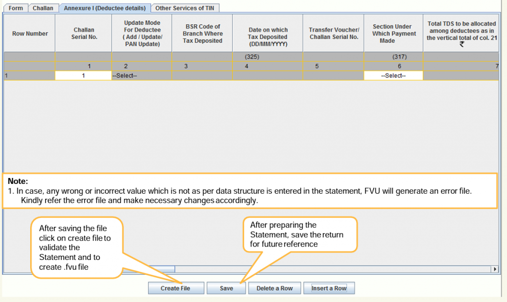 Creating file for Form 26Q using RPU