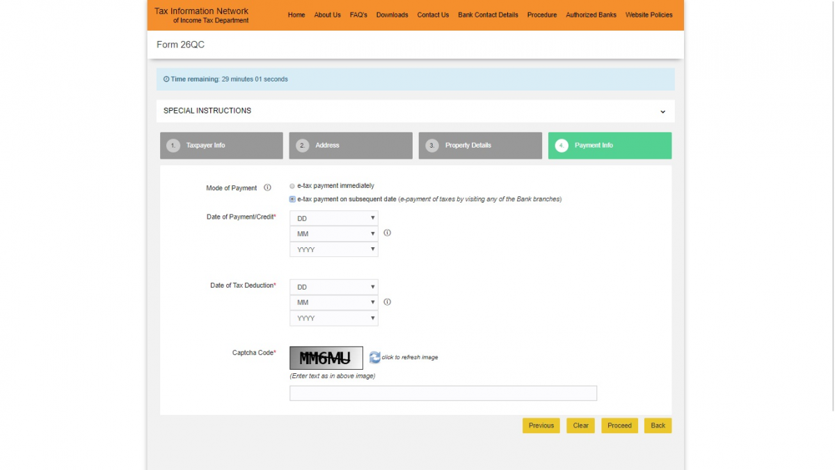 How to File Form 26QC Online? - LegalWiz.in