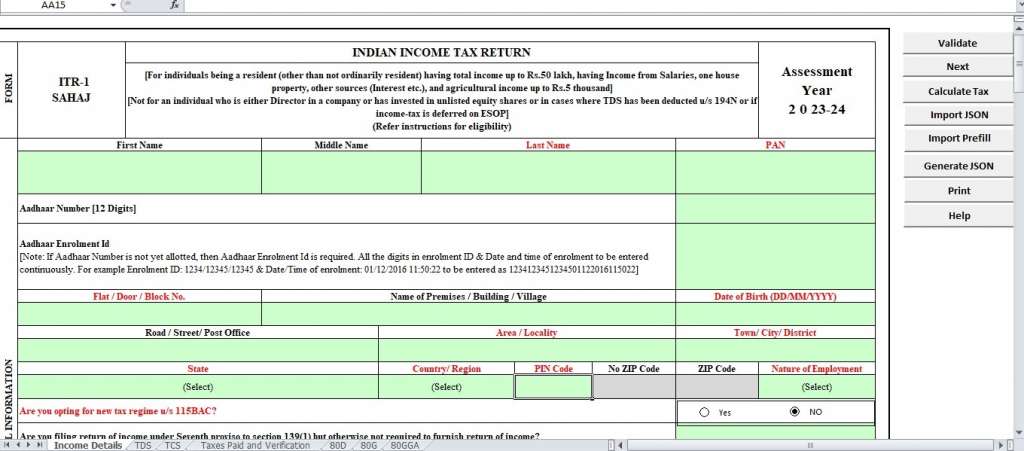 Step 3 to file ITR online